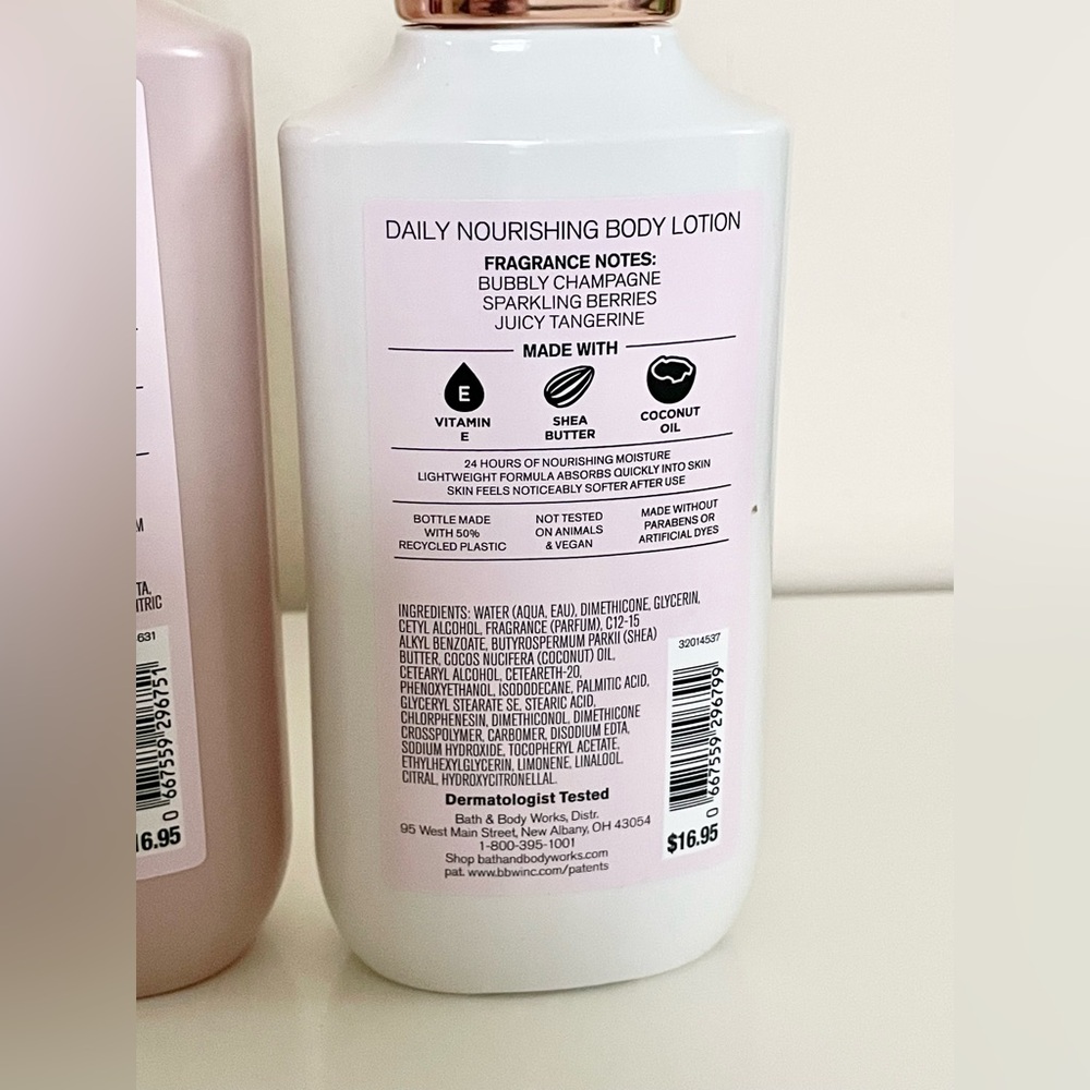 Bath & Body Works Champagne Toast Body Wash & Lotion Full Size Set with Tote - Picture 10 of 11